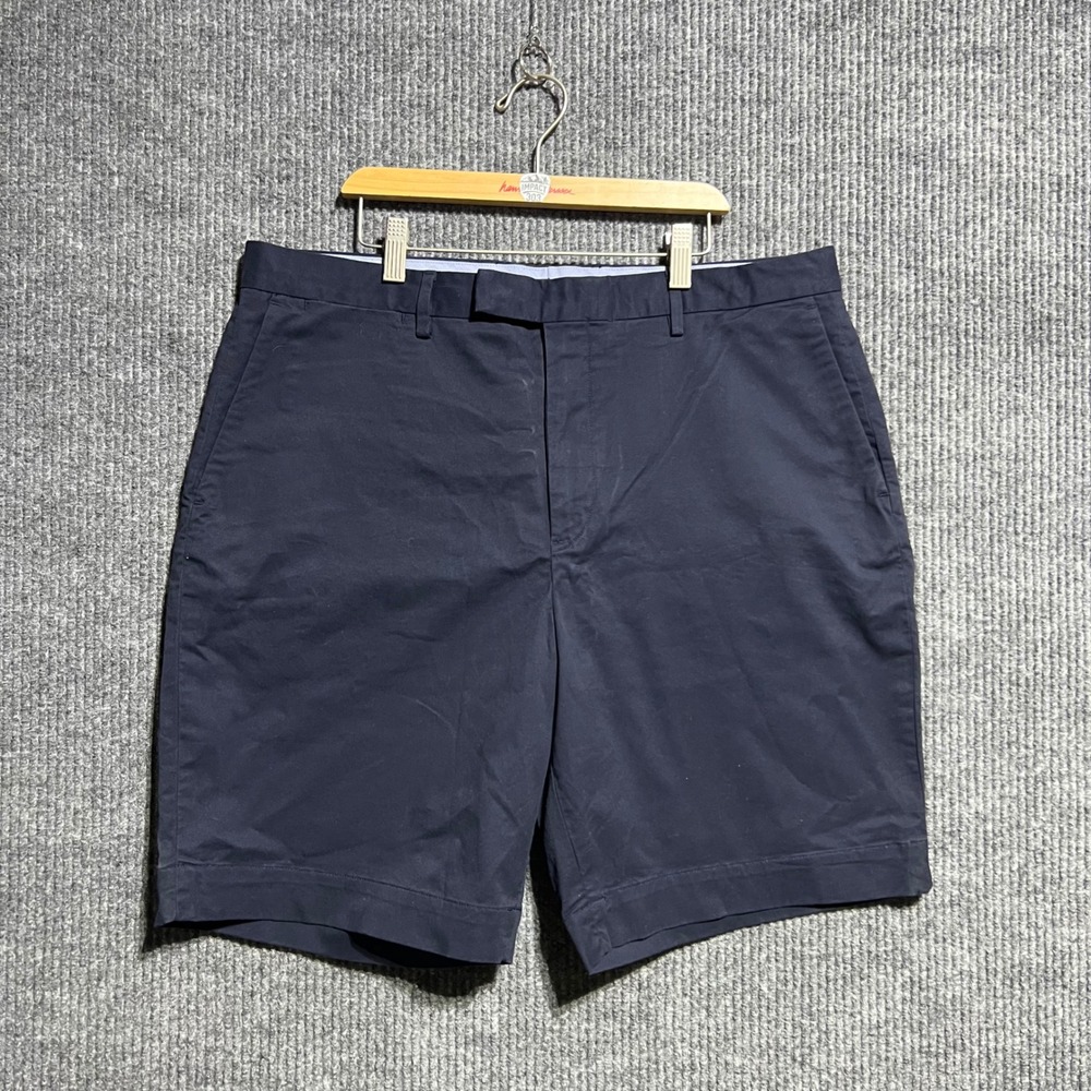 Polo Ralph Lauren Shorts Mens 36 Navy Blue Stretch Classic Fit Chino Twill
